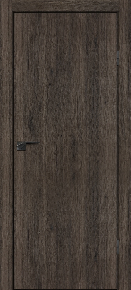 Фото Межкомнатная дверь P-1 кромка ABS черная c 4-х ст. Дуб темный