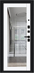 Дверь Браво Флэш МФ/SBlack Букле черное/White Silk DIS007425 фото