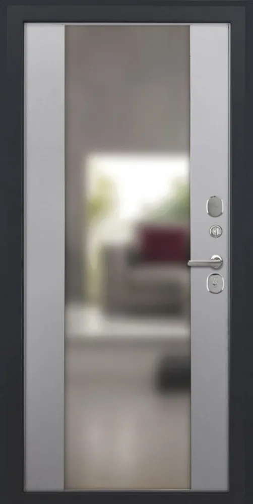 Товар Дверь ДвериПРО Модель Л-46 Алиса (16мм, ПВХ Софт грей, зеркало) DPRO227544